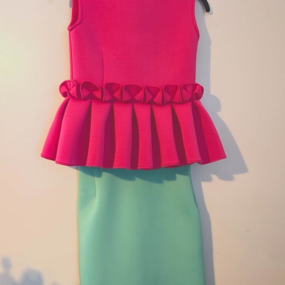 Brand New Pink and Green Kids 2 piece Scuba Pageant/appearance